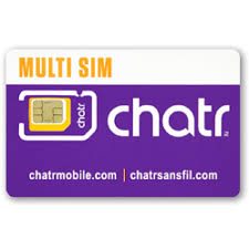 Carte SIM multi-sim prépayée Chatr Mobile CANADA 4G LTE Carte SIM multi-sim prépayée Chatr Mobile CANADA 4G LTE